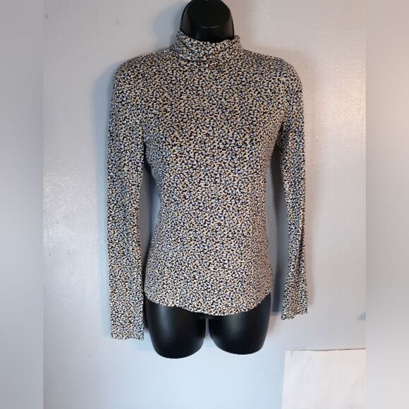 H&M multicolored turtleneck blouse - Picture 1 of 5